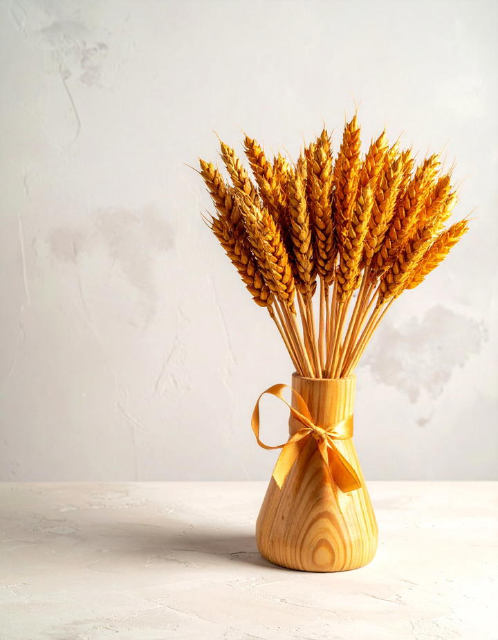 Wooden Wheat Sheaf Display - 50 wooden fall decor ideas
