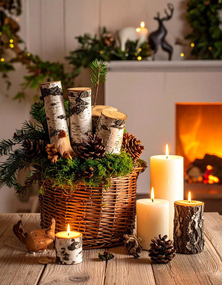 Woodland Forest Hearth - 50 fall fireplace decor ideas
