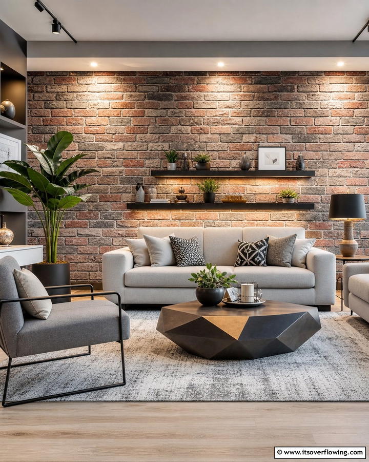 3D Brick Wallpaper for a Realistic Effect - 25 Brick Wallpaper Ideas to Transform Your Interior Spaces