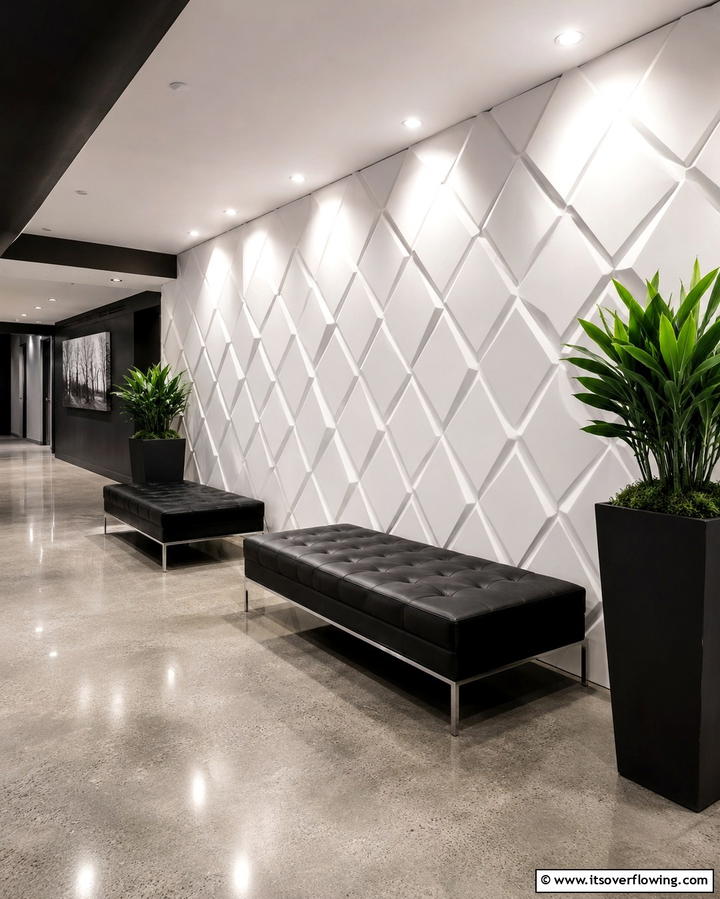 3D Wall Panels for Visual Impact - 30 Basement Wall Design Ideas to Transform Your Space