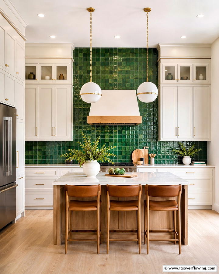 A Canvas for Bold Backsplashes - 25 Off-white Kitchen Cabinets for a Timeless Look