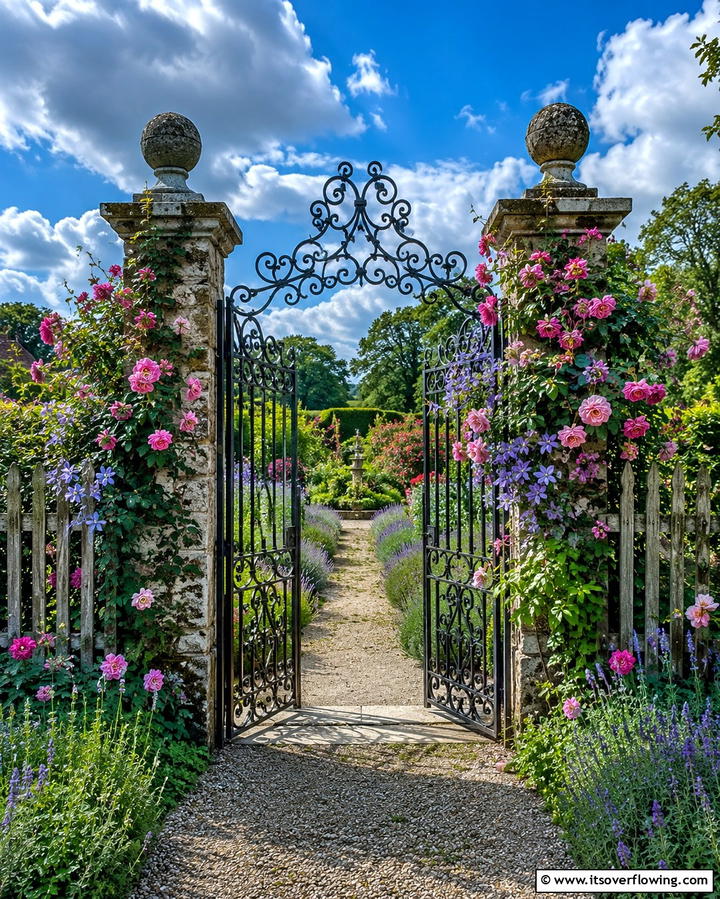 A Decorative Garden Gate - 25 English Garden Ideas for a Charming Outdoor Space