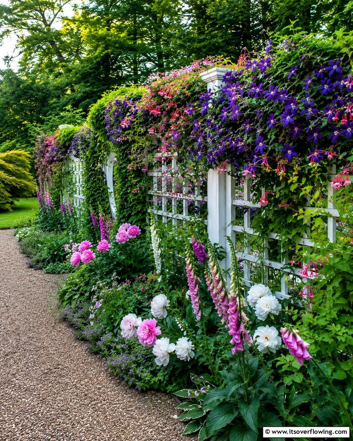 A Flower Covered Trellis - 25 English Garden Ideas for a Charming Outdoor Space