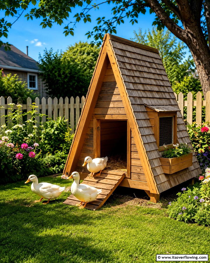A Frame Duck House - 25 Duck House Ideas for Your Backyard