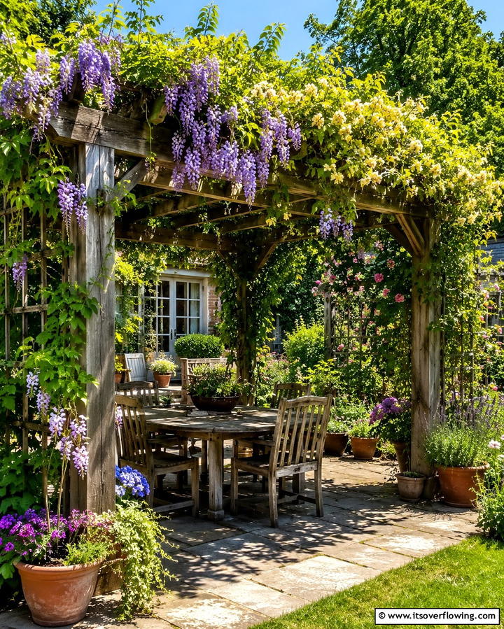 A Garden Pergola - 25 English Garden Ideas for a Charming Outdoor Space
