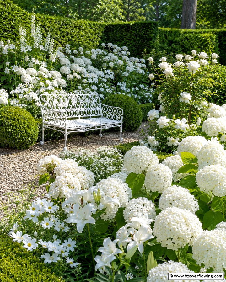 A White Garden Theme - 25 English Garden Ideas for a Charming Outdoor Space