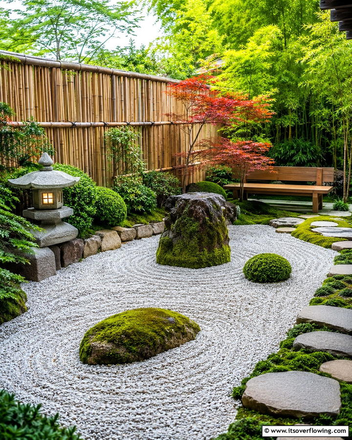 AI Assisted Zen Garden Designs - 25 AI Landscape Design Ideas for the Modern Homeowner