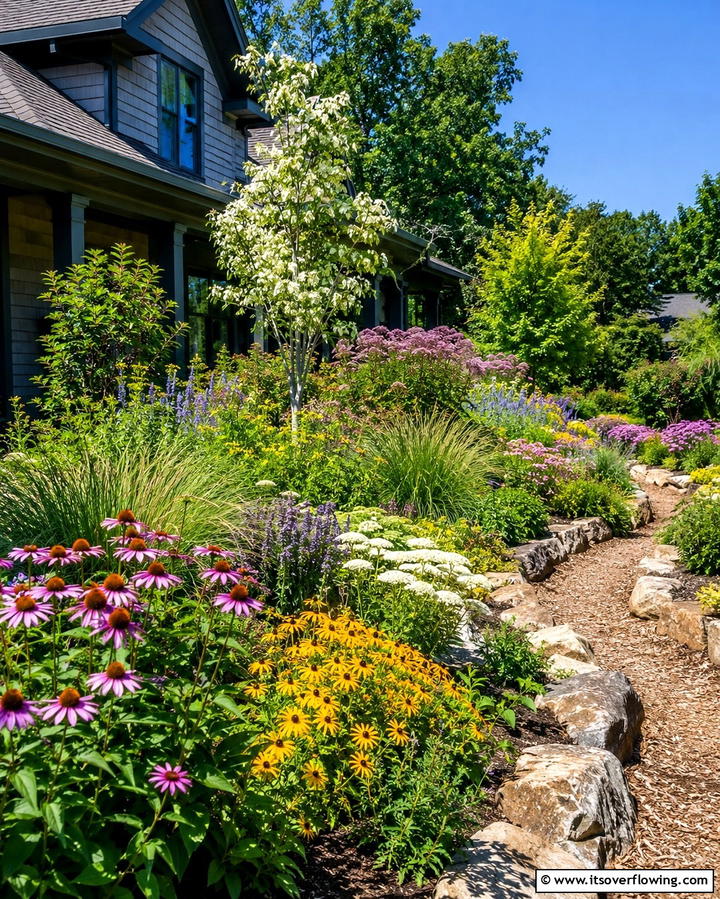 AI Guided Native Plant Landscaping - 25 AI Landscape Design Ideas for the Modern Homeowner
