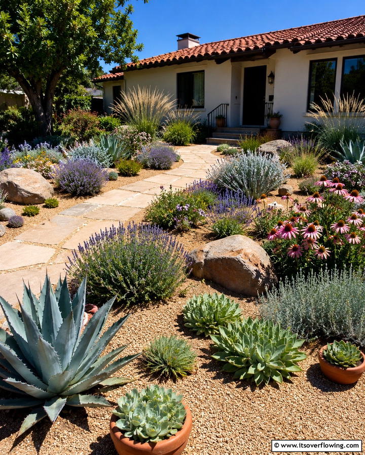 AI Supported Drought Resistant Landscaping - 25 AI Landscape Design Ideas for the Modern Homeowner