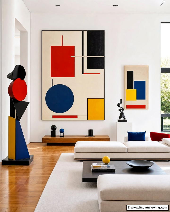 Abstract Art Incorporation - 25 Bauhaus Interior Design Ideas for a Minimalist Look