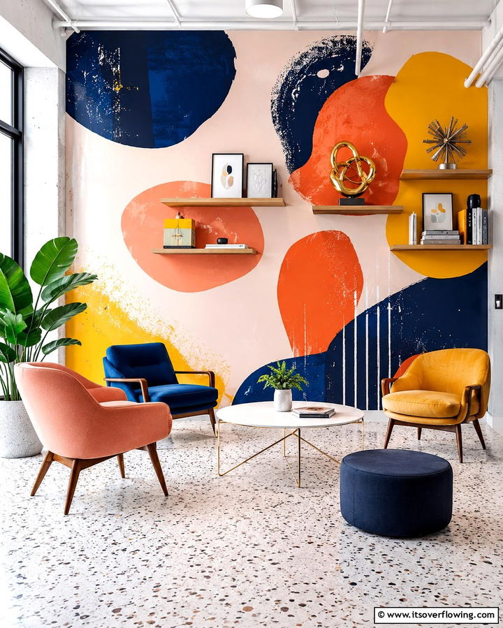 Abstract Art Mural - 25 Office Wall Murals to Inspire Creativity and Productivity