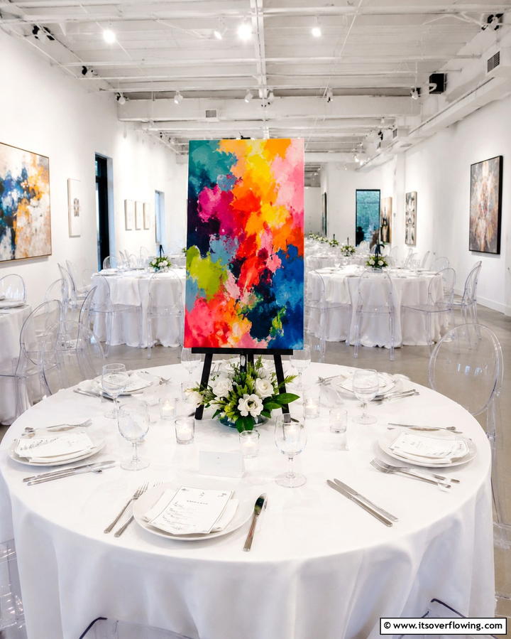 Abstract Art Piece - 30 Unique Non-Floral Wedding Centerpiece Ideas
