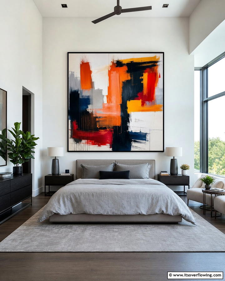 Abstract Art Pieces - 30 1980s Bedroom Decor Ideas for a Retro-Inspired Space