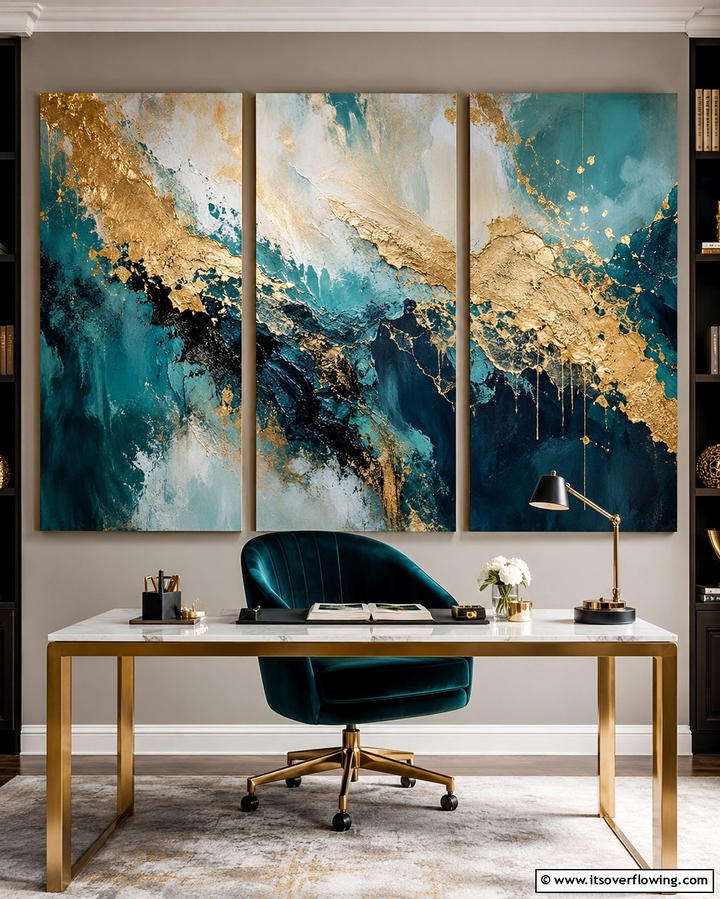 Abstract Canvas Art - 25 Office Wall Decor Ideas to Inspire Creativity