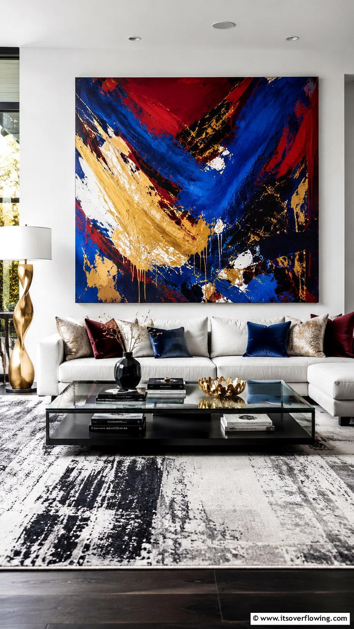 Abstract Canvas - 21 Stylish Wall Decor Ideas to Refresh Your Living Space
