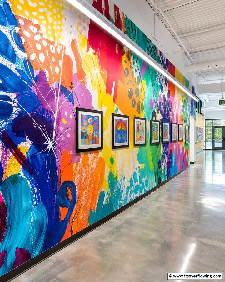 Abstract Expression Mural - 21 Creative School Mural Ideas to Inspire Students