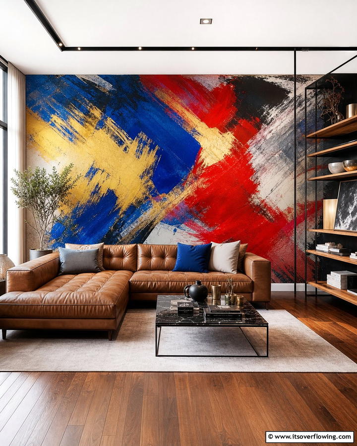Abstract Expressionist Design - 30 Wall Painting Ideas for Every Room in Your Home