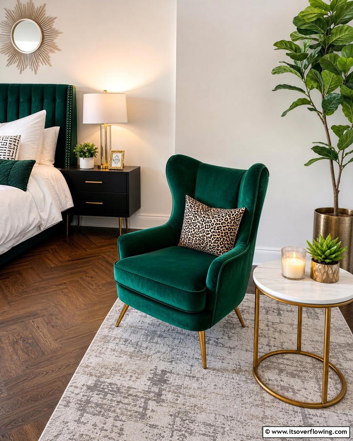 Accent Chair and Side Table - 20 Bedroom Corner Ideas to Maximize Your Space
