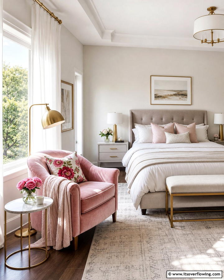 Accent Chair for a Reading Nook - 25 Bedroom Ideas for Women to Reflect Personal Style