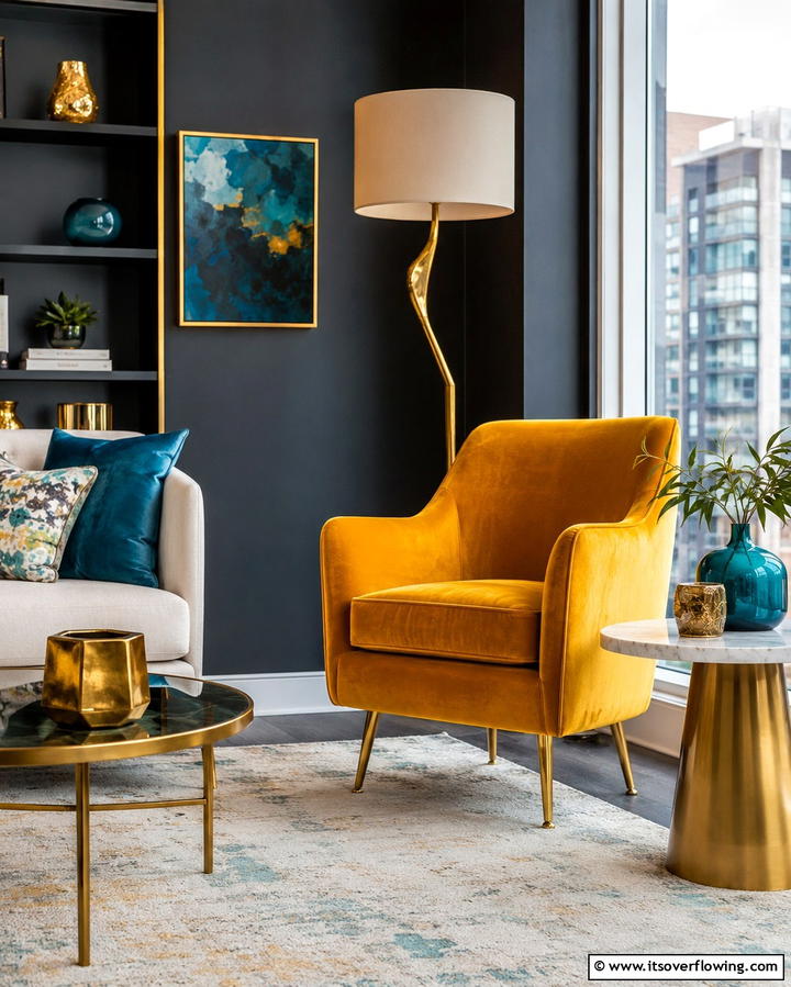 Accent Chairs for Personality - 30 Space-Saving Condo Living Room Ideas for Urban Dwellers