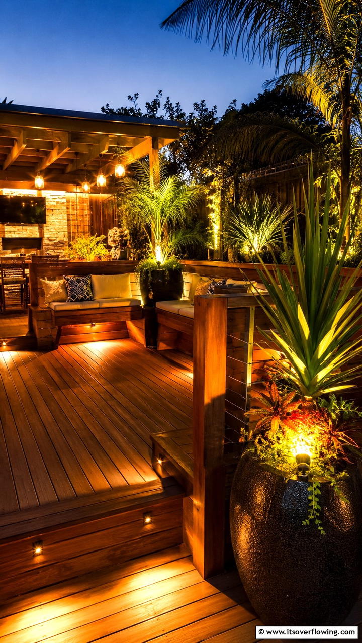 Accent Deck Lighting - 30 Deck Lighting Ideas for Ambiance and Safety