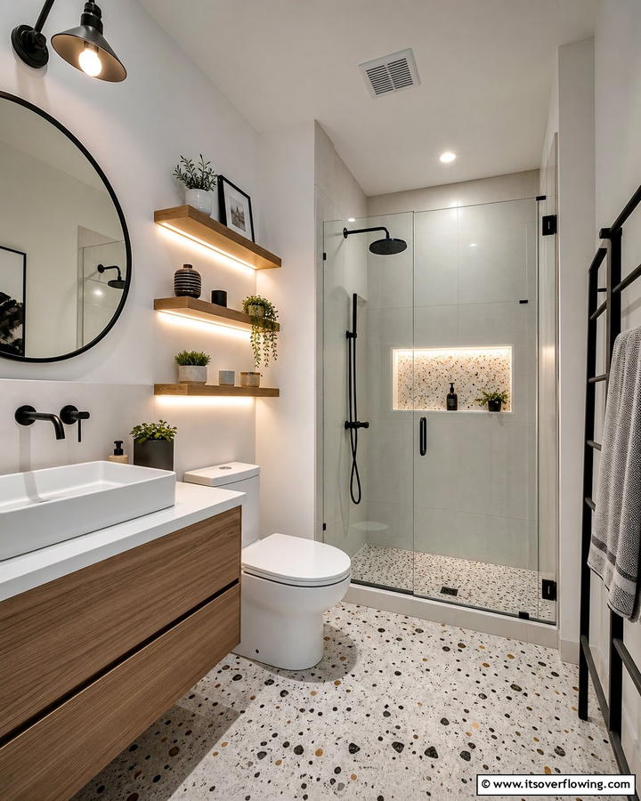 Accent Lighting for Decorative Touches - 20 Small Bathroom Lighting Ideas for a Bright and Spacious Feel