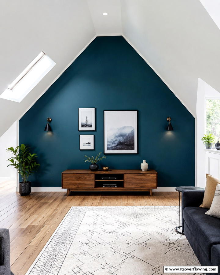 Accent Wall Design - 25 Low Ceiling Small Attic Room Ideas for Cozy Living