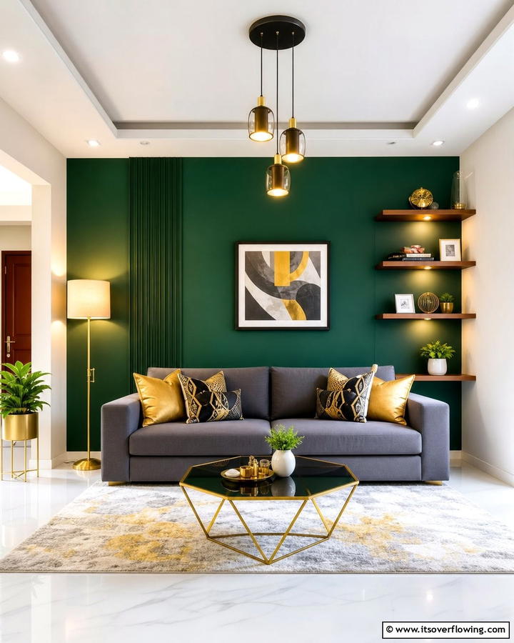Accent Wall with Bold Colors - 30 Wall Painting Ideas for Every Room in Your Home