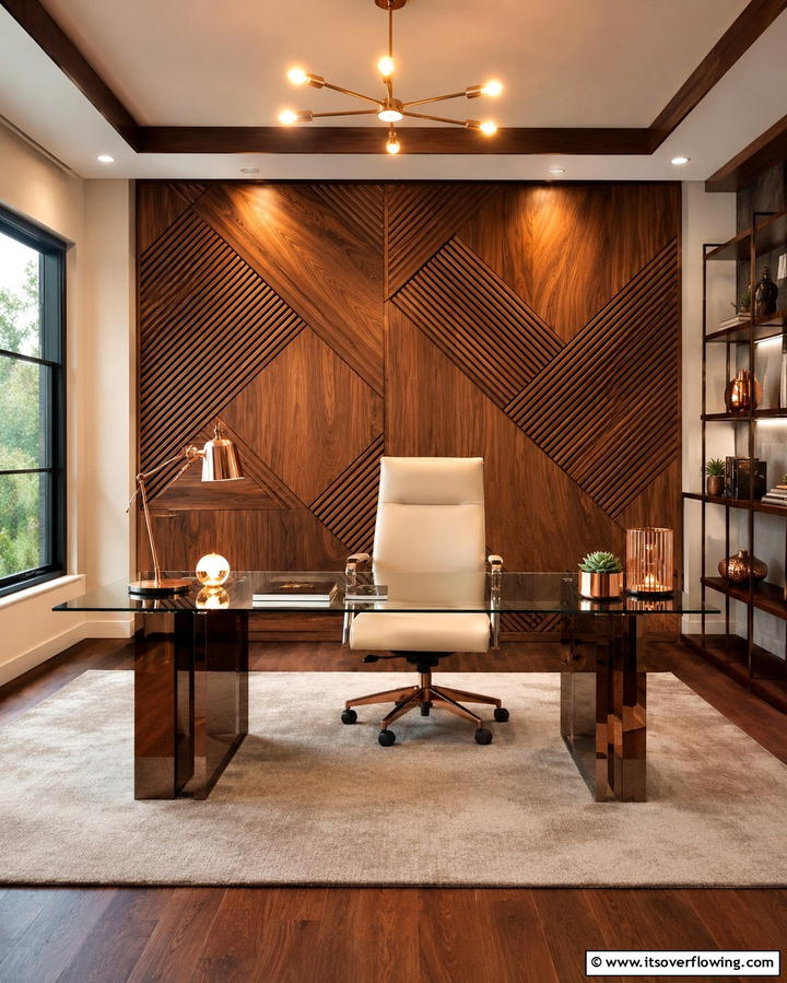 Accent Wall - 30 Home Office Ideas Designed Specifically for Her