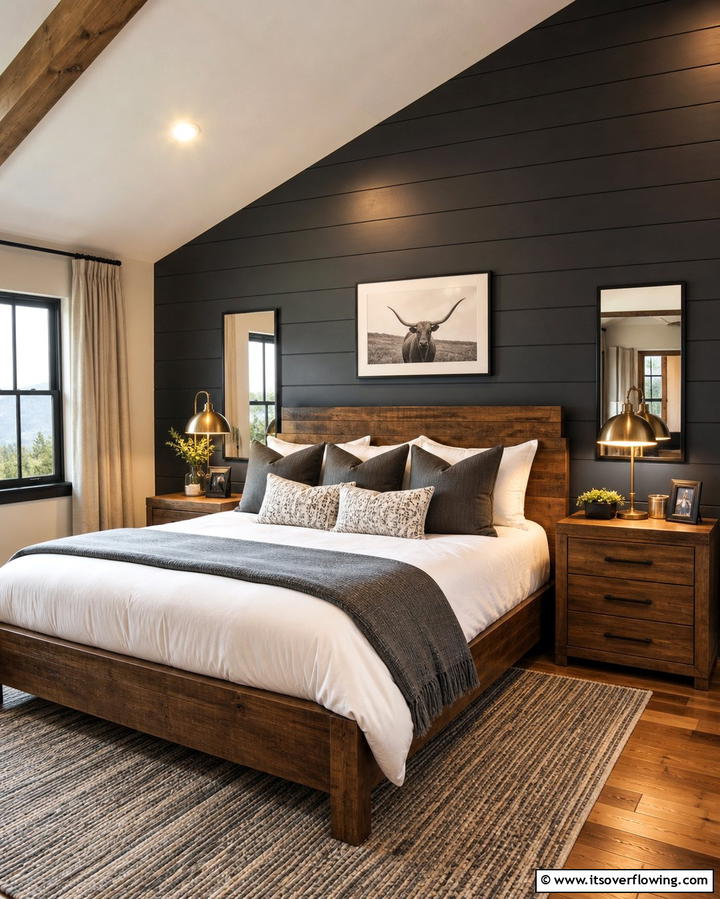Accent Walls for Depth - 25 Low Sloped Ceiling Bedroom Ideas for Unique Spaces
