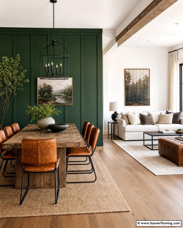 Accent Walls for Zoning - 25 Living Room Dining Room Combo Ideas for Open Spaces