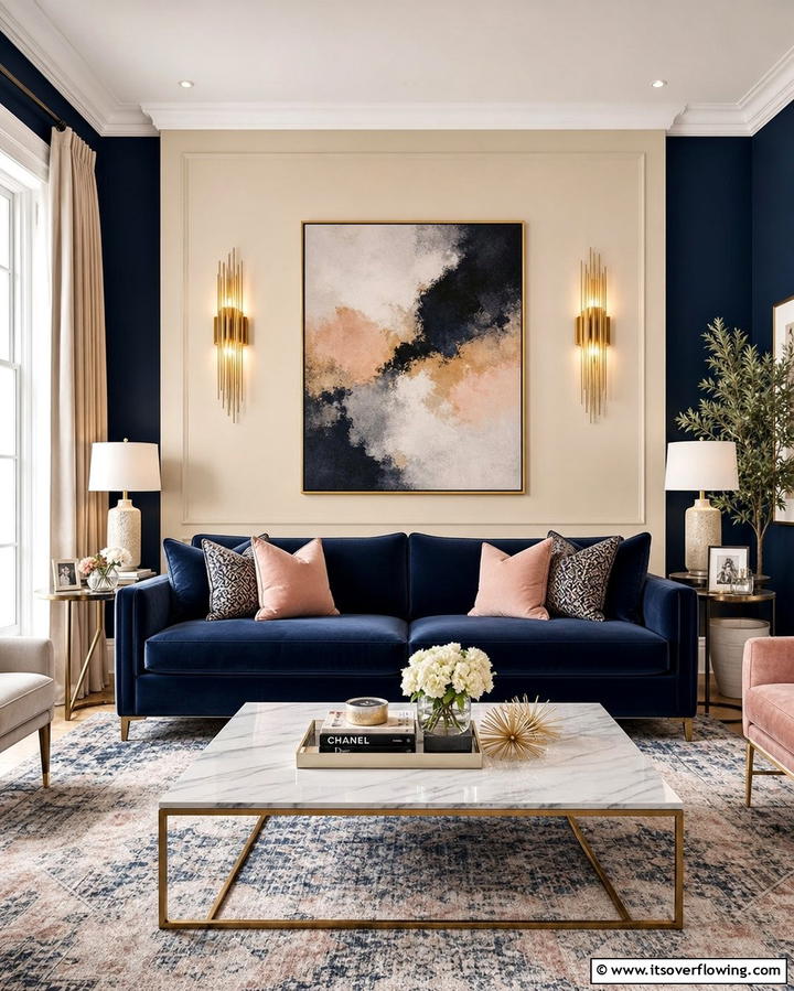 Accent Walls with Egyptian Cotton - 25 Dulux Egyptian Cotton Living Room Ideas for Elegance