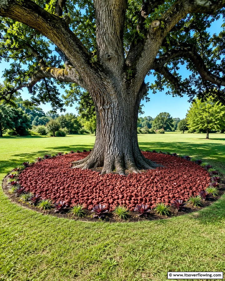 Accent for Flower Pots - 25 Red Lava Rock Landscaping Ideas for a Unique Yard