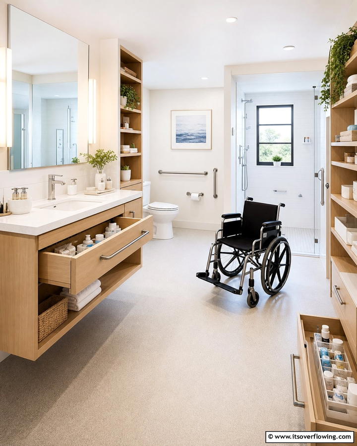 Accessible Storage Solutions - 20 Handicap Bathroom Ideas for Accessibility