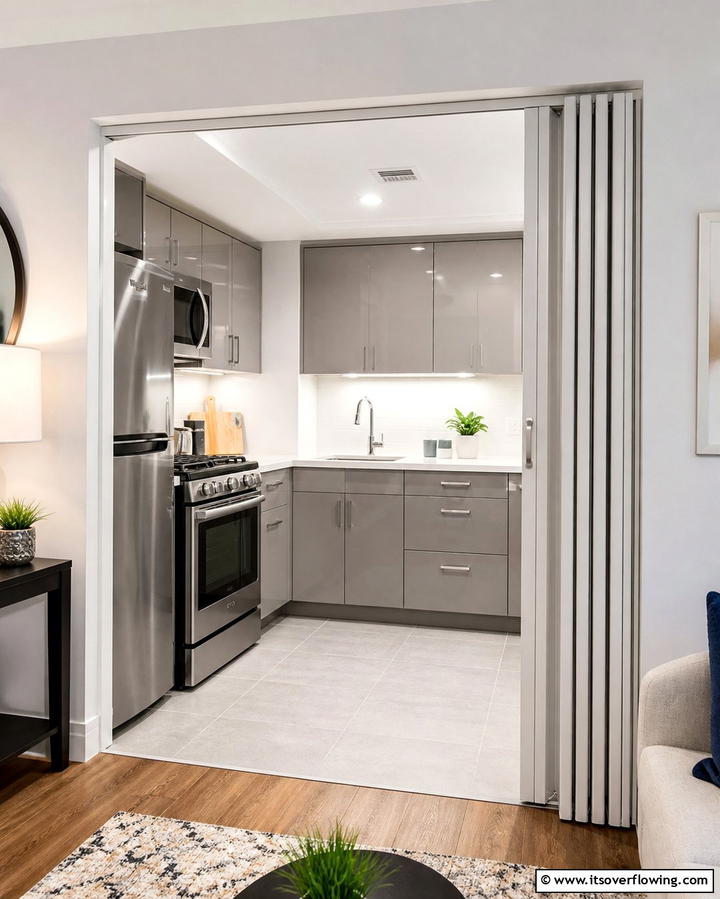 Accordion Doors - 25 Pantry Door Ideas for Stylish and Functional Spaces