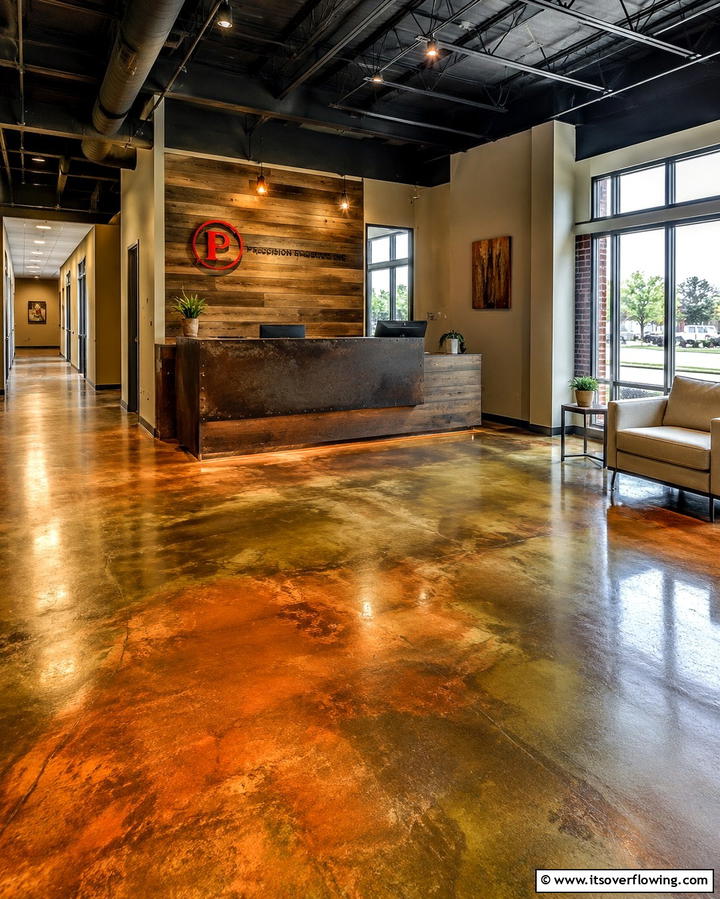 Acid Stained Concrete Floors - 25 Stained Concrete Floors for a Unique Look