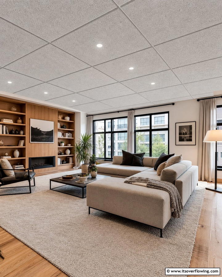 Acoustic Ceiling Solutions - 21 Living Room Ceiling Ideas to Elevate Your Space