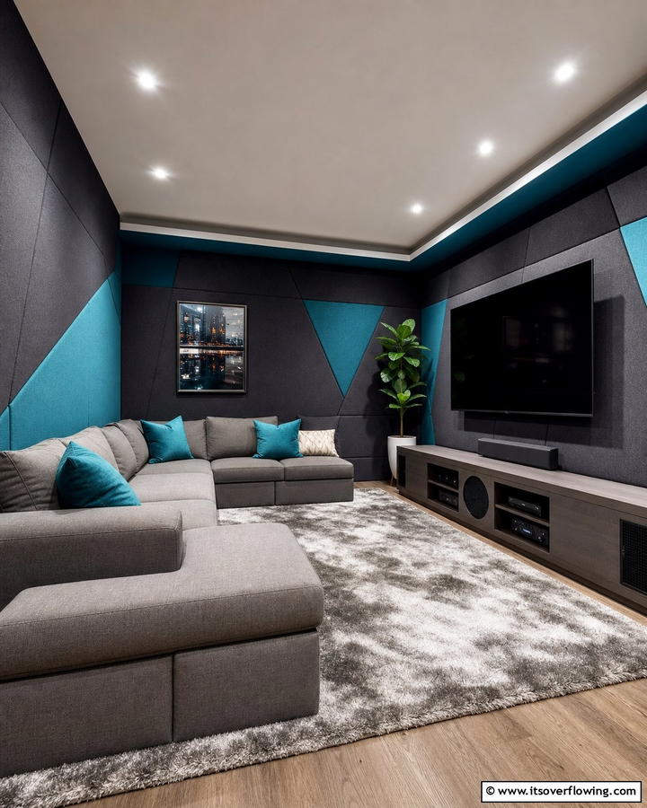 Acoustic Panels for Enhanced Sound Quality - 20 Small Media Room Ideas for Cozy Entertainment