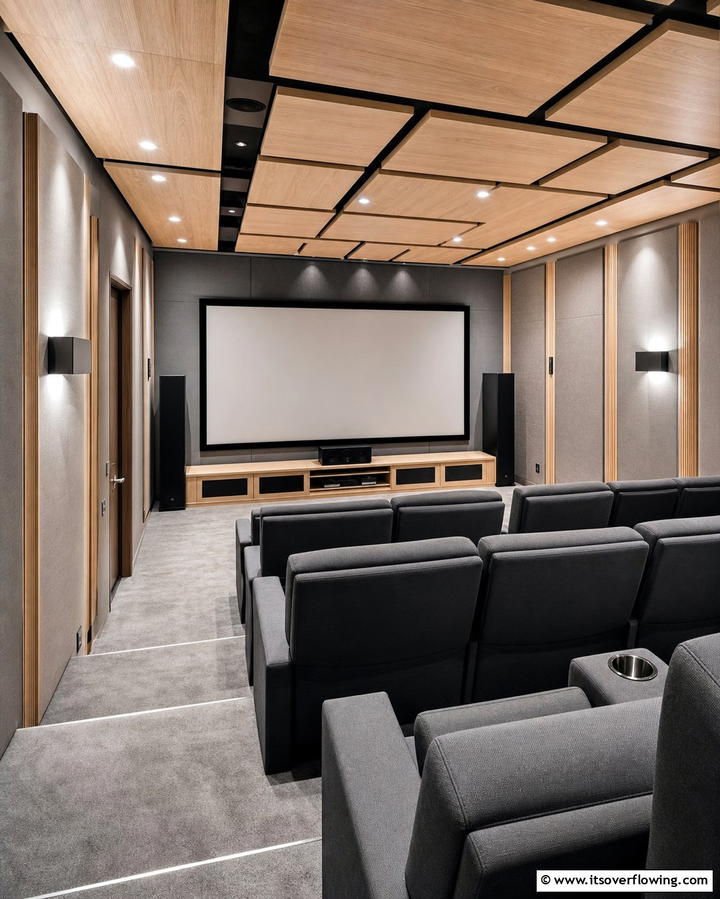 Acoustic Solutions with Plywood Soundproof Panels - 25 Plywood Ceiling Ideas for a Rustic Look