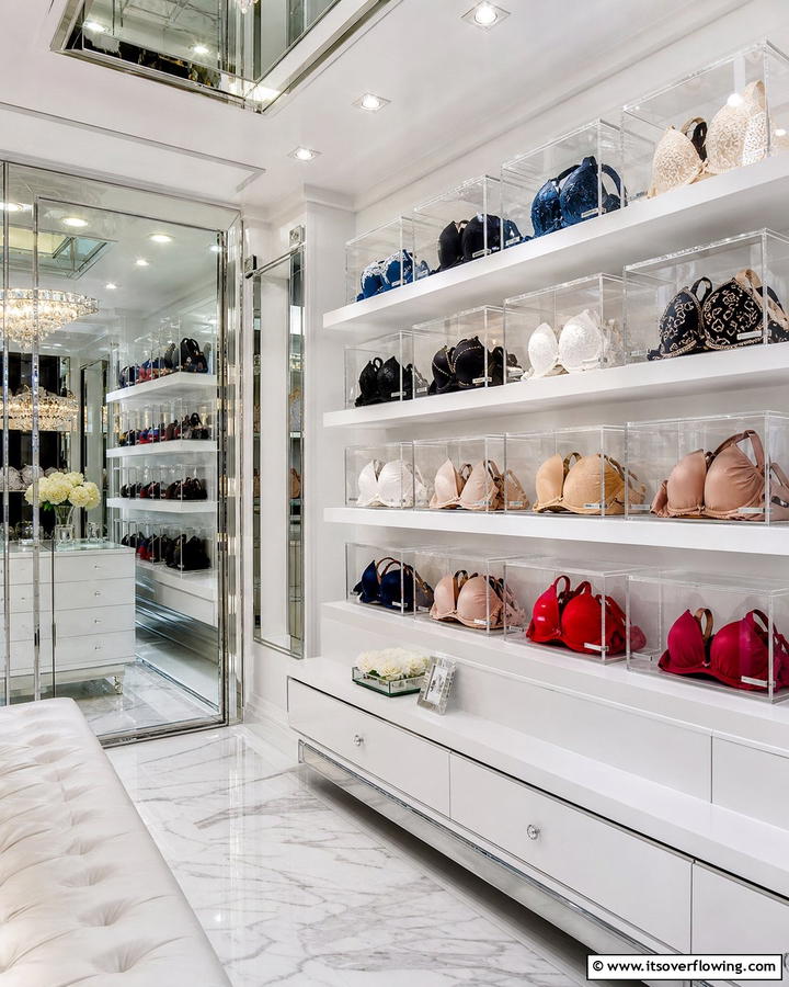 Acrylic Display Boxes - 20 Bra Storage Ideas- Organize Your Intimates