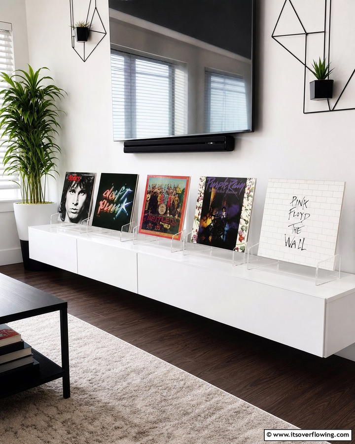 Acrylic Record Stands - 20 Vinyl Record Storage Ideas for Music Lovers