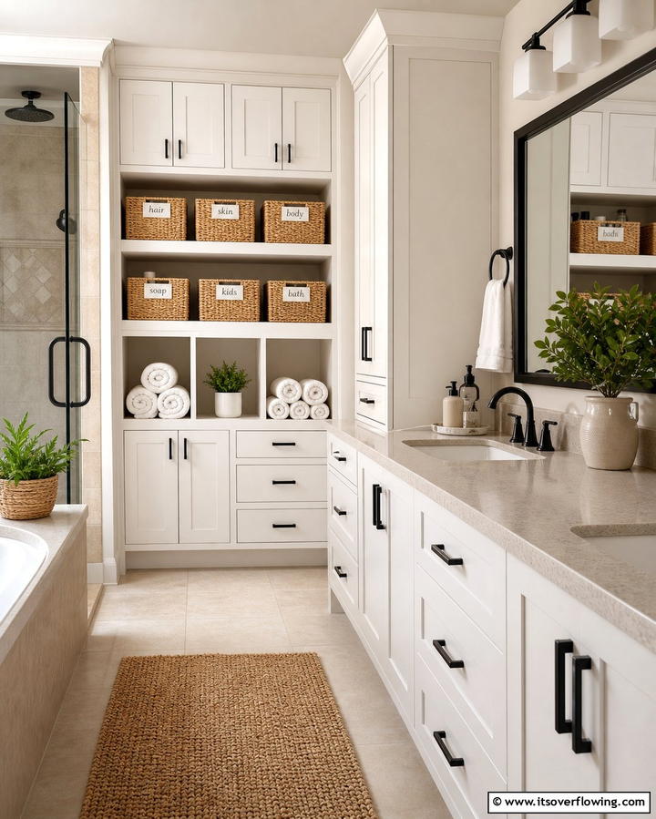 Add Ample Storage Solutions - 25 Family Bathroom Ideas for Functional and Stylish Spaces