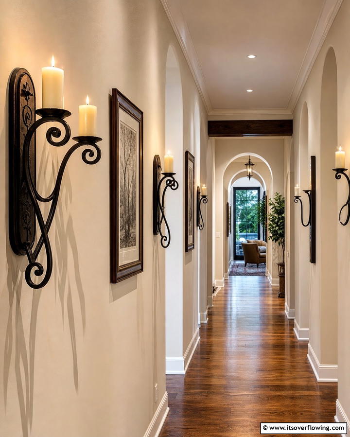 Add Candle Sconces to Walls - 25 Decorating With Candles Ideas for a Warm and Inviting Home