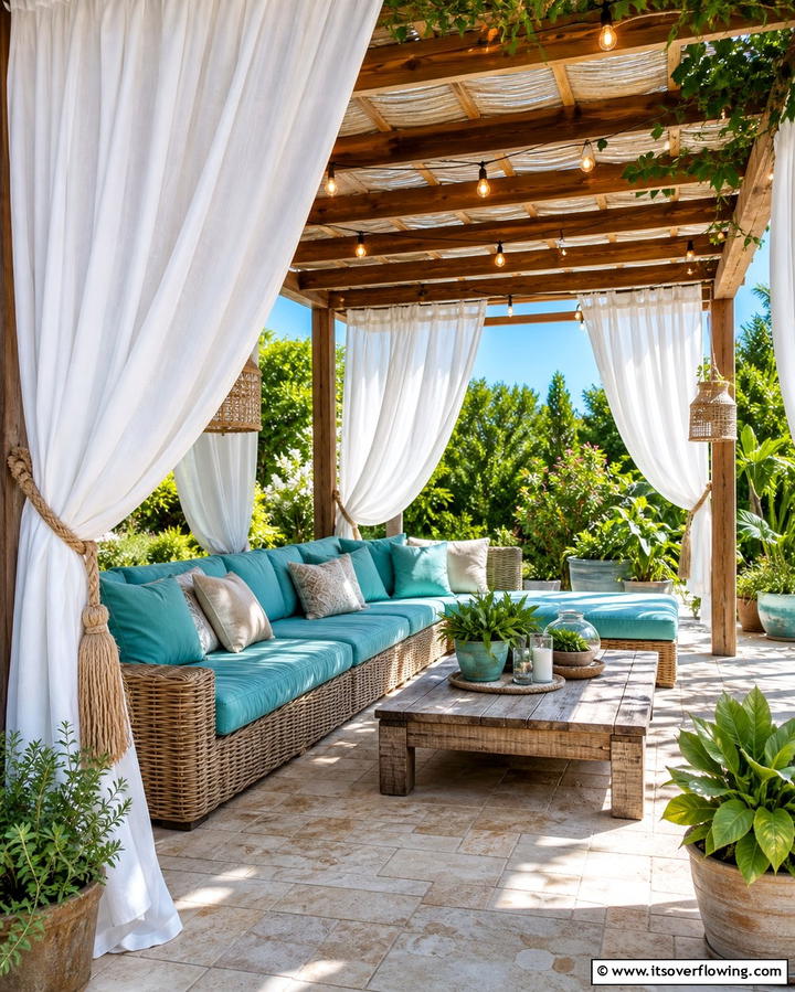 Add Outdoor Curtains for Privacy - 25 Backyard Oasis Ideas for Ultimate Relaxation