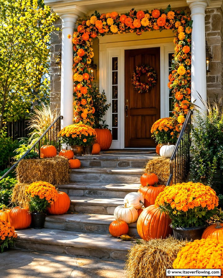 Add Seasonal Decorations - 25 Front Step Ideas to Enhance Your Home’s Entrance