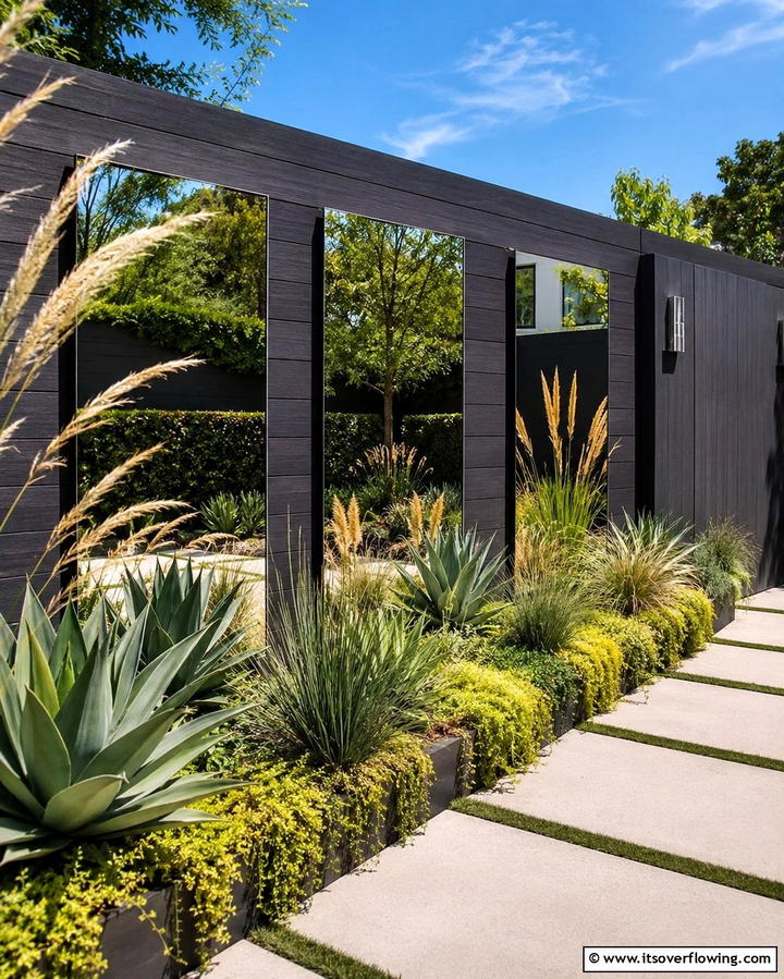 Add Sophistication With Mirrored Panels - 25 Garden Mirror Ideas to Enhance Outdoor Spaces