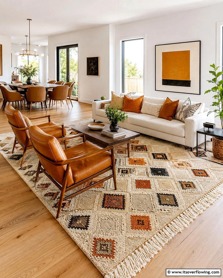 Add Warmth with Area Rugs - 25 Housewarming Decoration Ideas to Welcome New Neighbors
