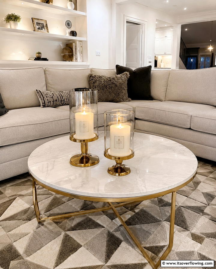 Add Warmth with Candles - 25 Coffee Table Decor Ideas for Stylish Living Rooms