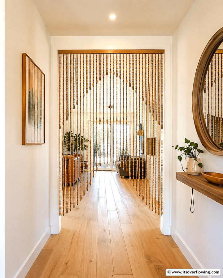 Add a Beaded Curtain - 30 Bohemian Hallway Decor Ideas for a Welcoming Entryway