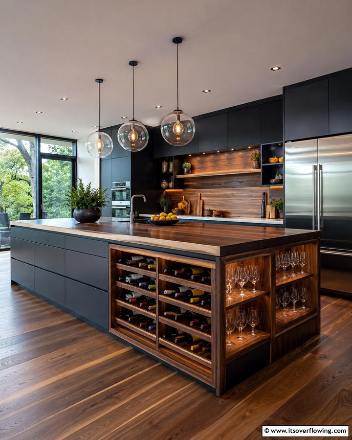 Add a Built In Wine Rack - 25 Inspiring Kitchen Remodel Ideas for a Modern Look